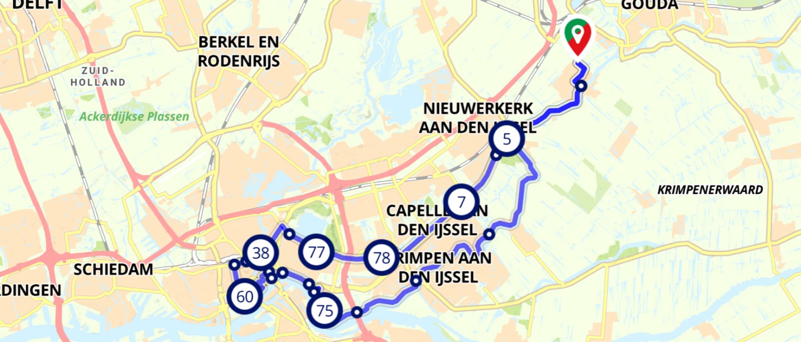 Bruisend Rotterdam Route